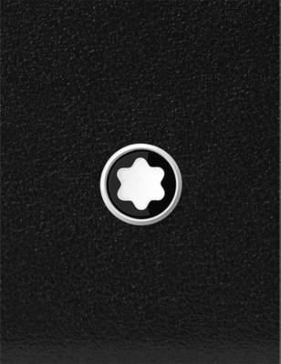Shop Montblanc Black Meisterstuck Three-slot Leather Cardholder