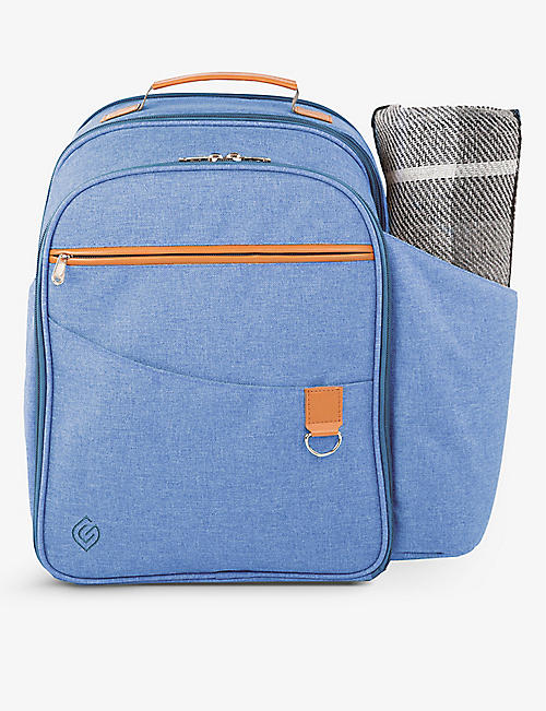 GREENFIELD COLLECTION: Contemporary woven two-person picnic backpack