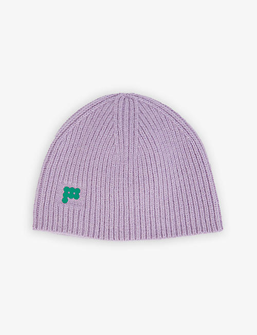 PANGAIA: Branded recycled cashmere and recycled wool-blend beanie hat