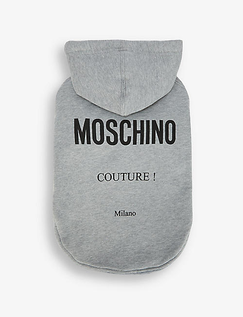 MOSCHINO: Branded stretch-cotton dog hoody