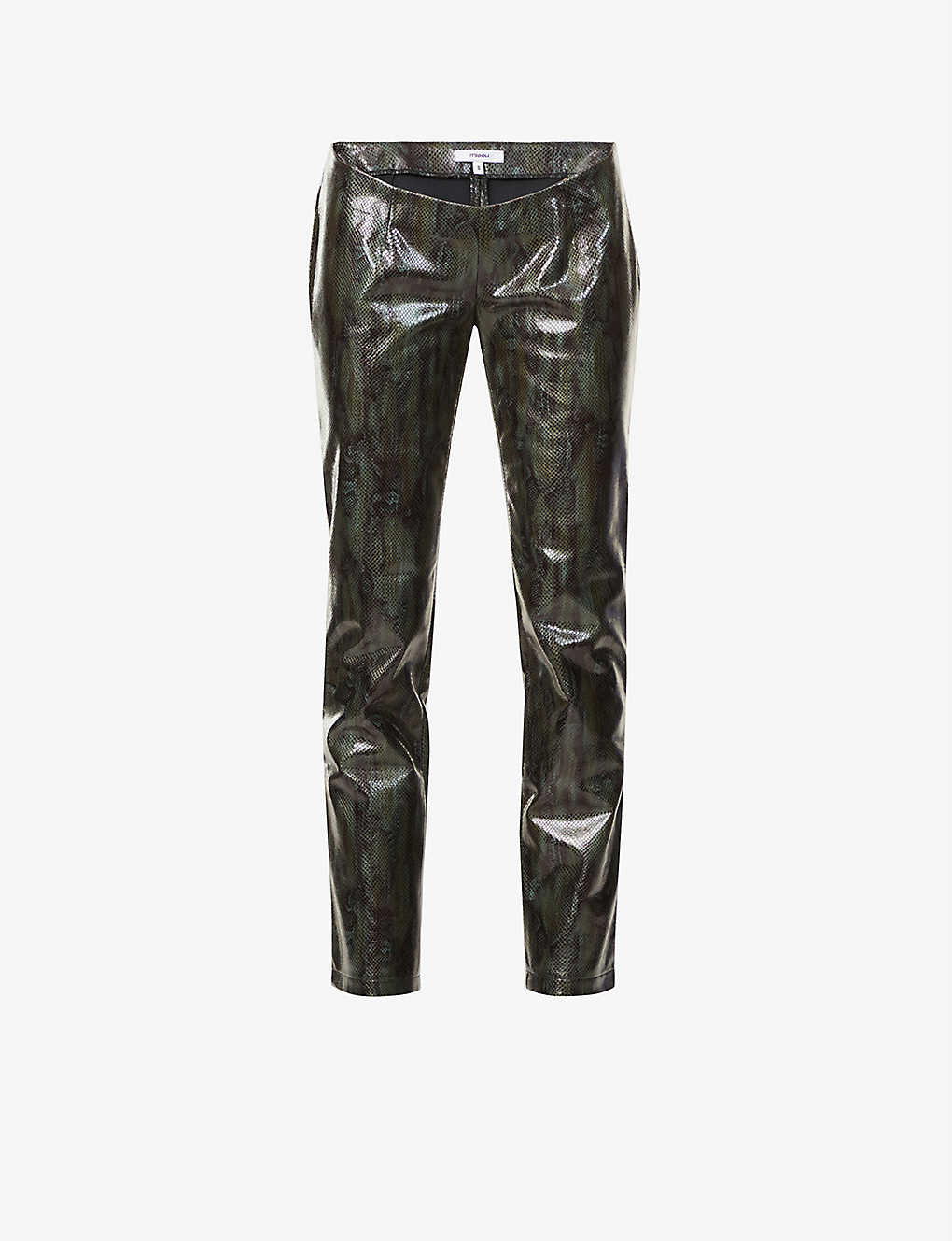 Rex regular-fit low-rise straight vegan-leather trousers Selfridges & Co Women Clothing Pants Leather Pants 