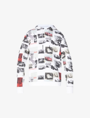 Graphic-print regular-fit cotton-jersey hoody