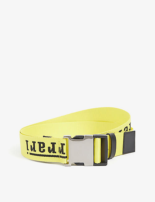FERRARI: Icon Tape logo-print nylon belt