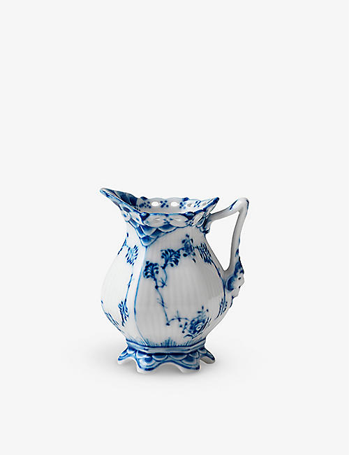 ROYAL COPENHAGEN: Blue Fluted Full Lace porcelain cream jug 8.5cm