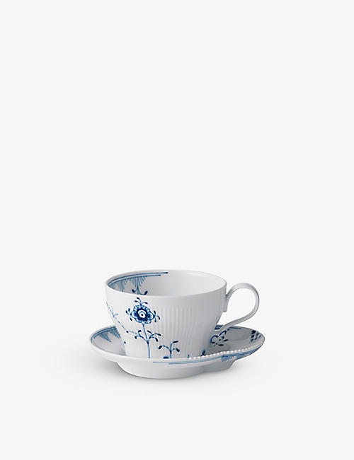 ROYAL COPENHAGEN: Blue Elements porcelain cup and saucer set 6.5cm