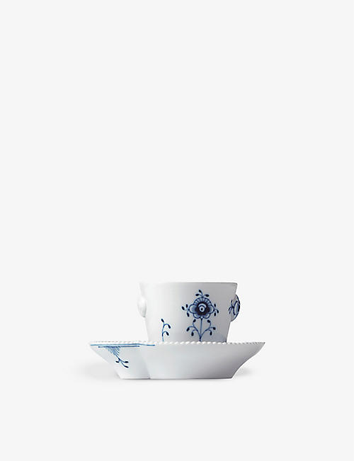 ROYAL COPENHAGEN: Blue Elements espresso porcelain cup and saucer 5.5 cm