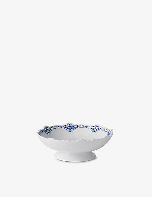 ROYAL COPENHAGEN: Princess hand-painted porcelain footed bowl 17cm