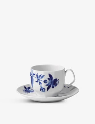 Royal Copenhagen Blomst Fuchsia Porcelain Cup And Saucer Set 6.5cm