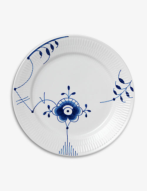 ROYAL COPENHAGEN: Blue Fluted Mega porcelain plate 27cm
