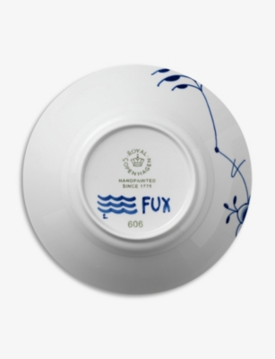 ROYAL COPENHAGEN: Blue Fluted Mega porcelain deep plate 24cm