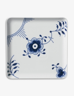 Royal Copenhagen Blue Fluted Mega Porcelain Square Plate 24cm