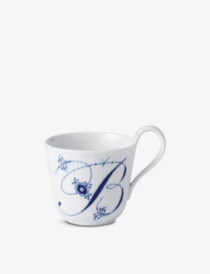 ROYAL COPENHAGEN: Alphabet B hand-painted porcelain mug 330ml