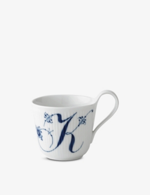 ROYAL COPENHAGEN: Alphabet H hand-painted porcelain mug 330ml