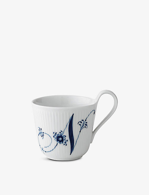 ROYAL COPENHAGEN: Alphabet N hand-painted porcelain mug 330ml
