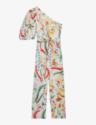 CLAUDIE PIERLOT Joca floral print cotton jumpsuit Selfridges