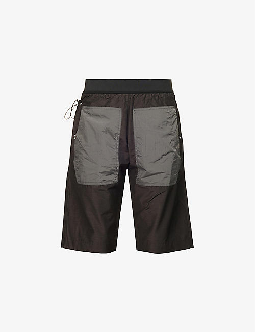 ARNAR MAR JONSSON: Hraun contrast-pocket relaxed fit shell shorts
