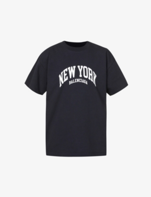 BALENCIAGA New York slogan print cotton jersey T shirt Selfridges