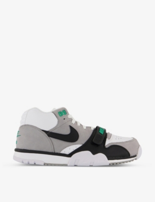 Nike Air Trainer 1 Leather Mid-top Trainers In White Black Med Grey