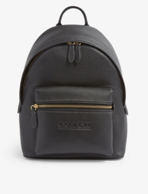 COACH - Charter logo-stamp leather backpack | Selfridges.com