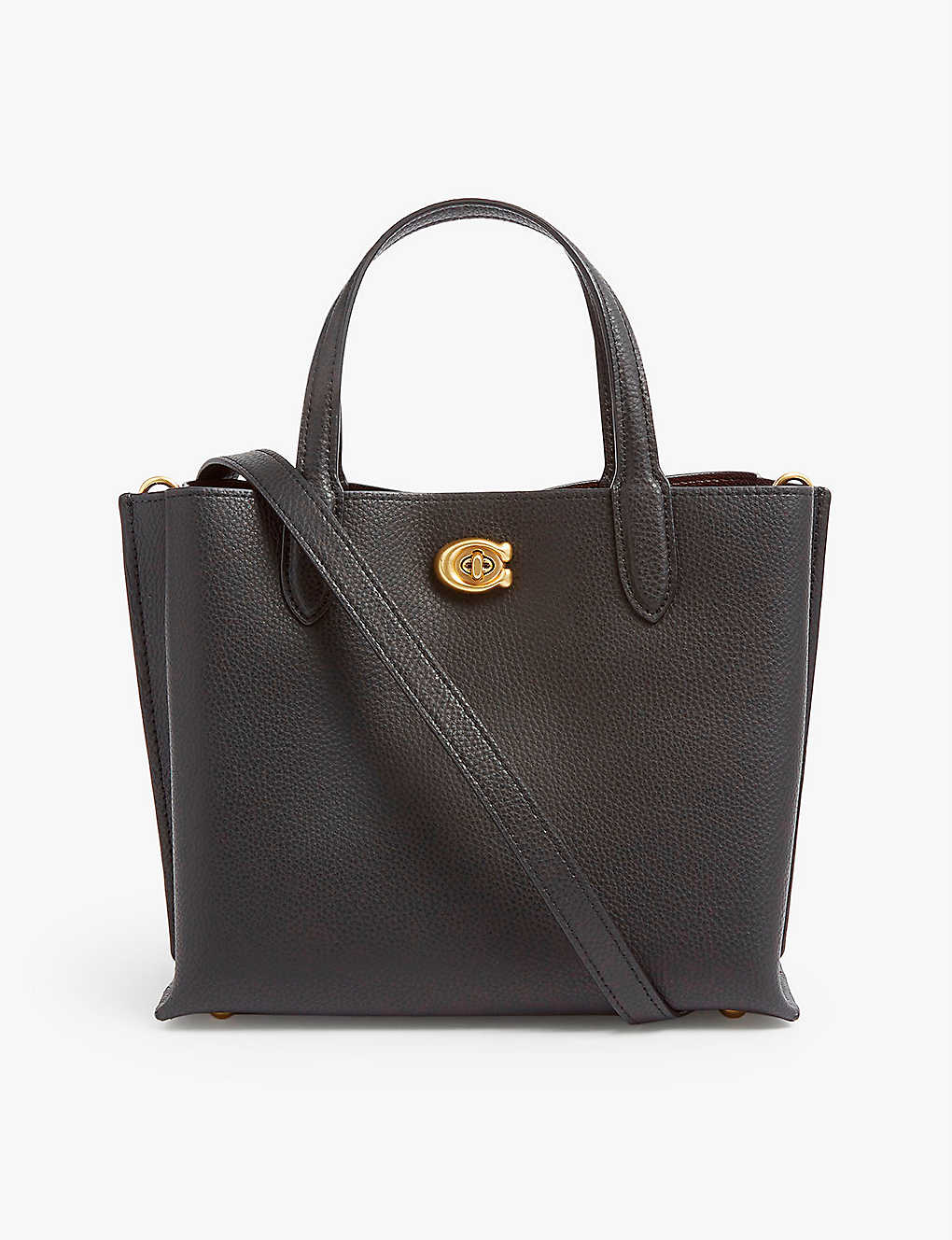 Shop Coach Black Willow Logo-embellished Leather Tote Bag
