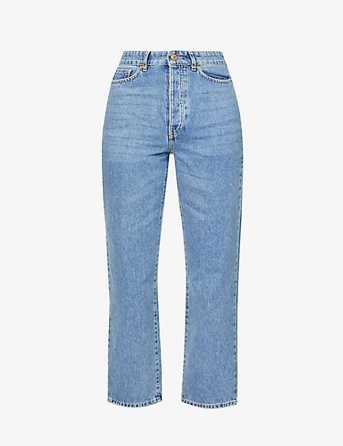 BY MALENE BIRGER: Milium straight-leg high-rise organic-denim jeans
