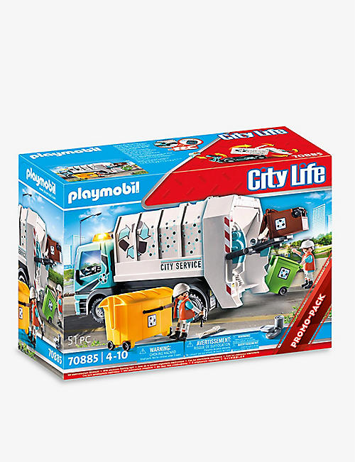 PLAYMOBIL: City Life Recycling Truck toy set 18cm
