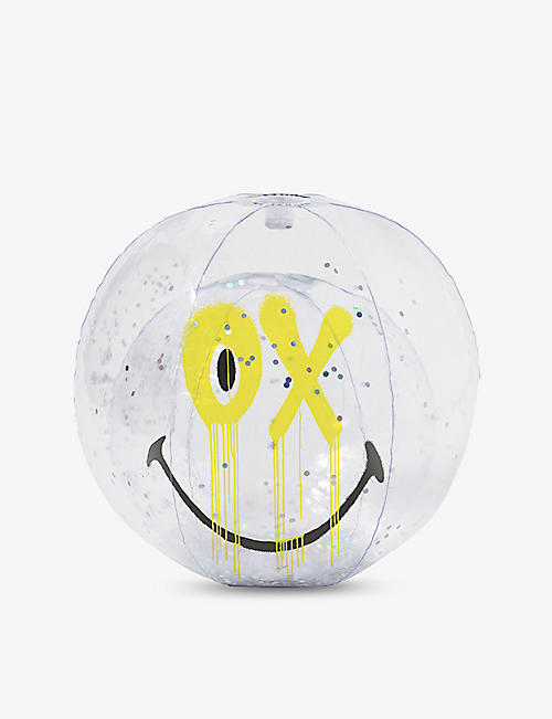 SUNNYLIFE: SUNNYLiFE x Smiley graphic-print inflatable beach ball 35cm