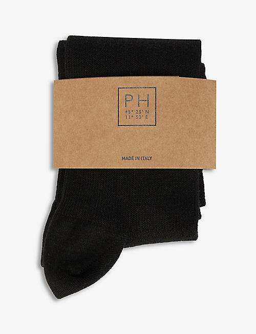 PH APPAREL: Rock logo-print stretch-woven ankle socks