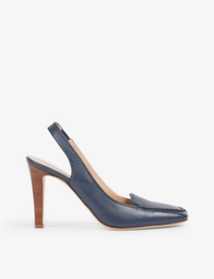 LK BENNETT - Georgie square-toe slingback leather courts | Selfridges.com