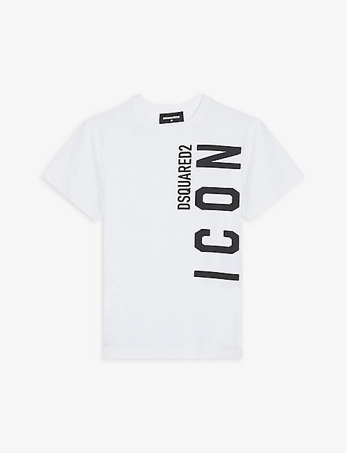 DSQUARED2: Icon logo cotton T-shirt 4-16 years