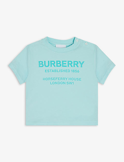 BURBERRY: Bristle logo-print cotton T-shirt 6 months - 2 years
