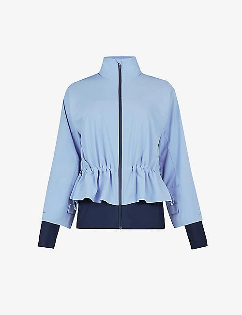 SWEATY BETTY: Fast Lane drawstring-waist stretch-recycled polyester running jacket