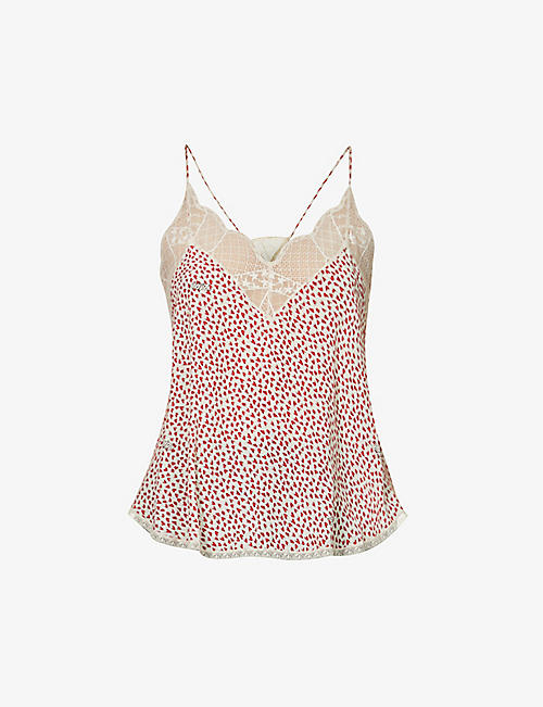 ZADIG&VOLTAIRE: Christy printed satin cami top