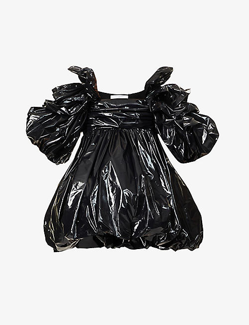 VAQUERA NYC: Garbage Bag puffy shell mini dress