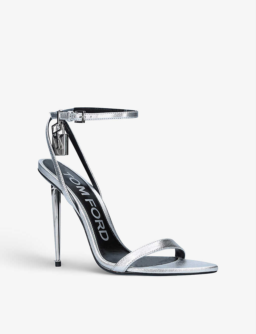 TOM FORD Padlock leather heeled sandals
