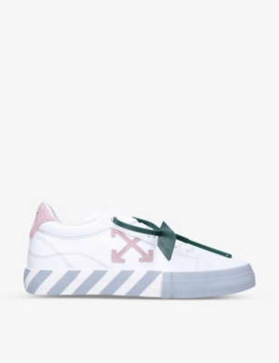 OFF-WHITE C/O VIRGIL ABLOH Vulcanized logo-embroidered canvas low-top trainers