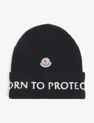 Moncler beanie hot sale selfridges