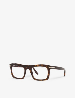 Shop Tom Ford Womens Brown Ft5757-b Rectangle-framed Acetate Sunglasses