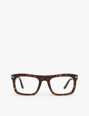 Tom Ford Womens Brown Ft5757-b Rectangle-framed Acetate Sunglasses