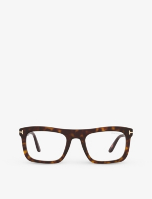 Tom Ford Womens Brown Ft5757-b Rectangle-framed Acetate Sunglasses In Brown