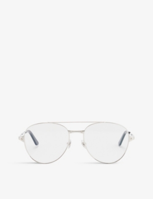 CARTIER: CT0307O aviator-frame metal sunglasses