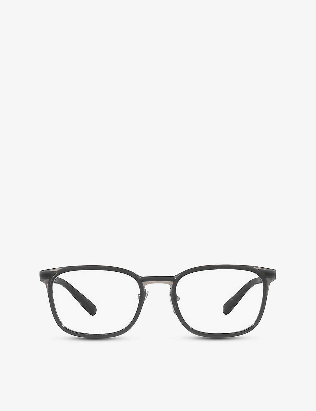 Bvlgari Bv1117 Rectangle-frame Metal Optical Glasses In Grey