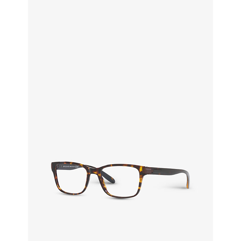 Shop Bvlgari Bv3051 Rectangle Eyeglasses In Brown