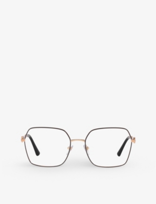 BVLGARI: BV2240 steel square-frame optical glasses