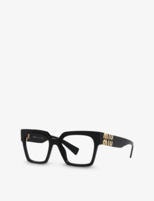 MIU MIU: MU 04UV square-frame acetate glasses