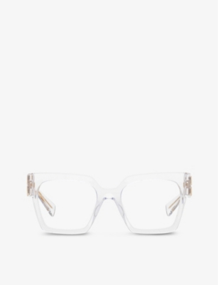 MIU MIU: MU 04UV square-frame acetate glasses