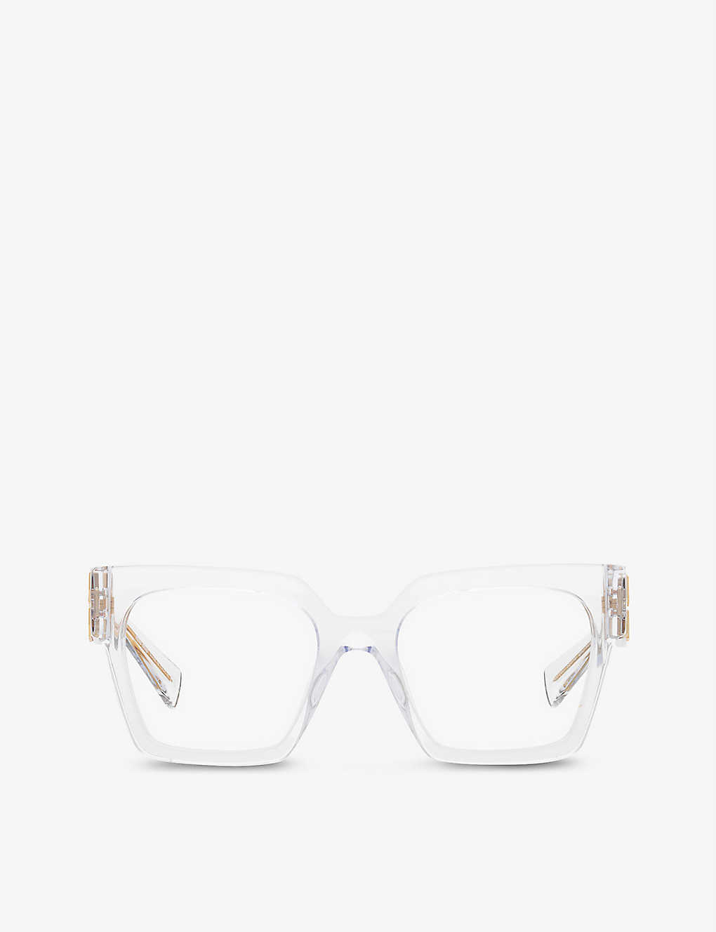 Miu Miu Mu 04uv Square-frame Acetate Glasses In Clear