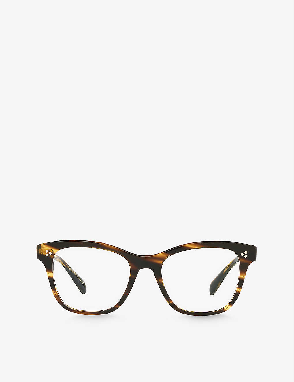 Oliver Peoples Ov5474u Ahmya Square-frame Acetate Glasses In Brown