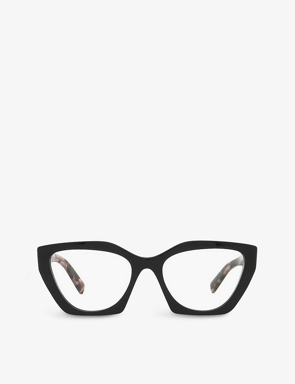 Prada Pr 09yv Acetate Cat-eye Glasses In Black