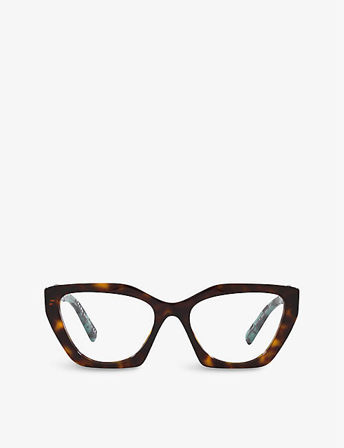 PRADA: PR 09YV acetate cat-eye glasses